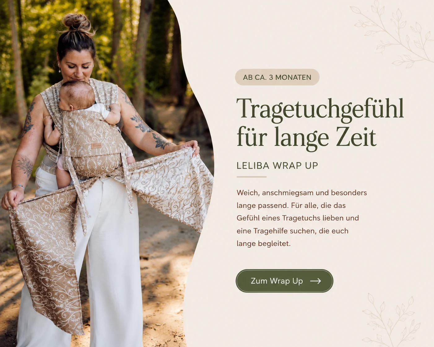 LELIBA Wrap Up Tragetuchgefuhl fur lange Zeit