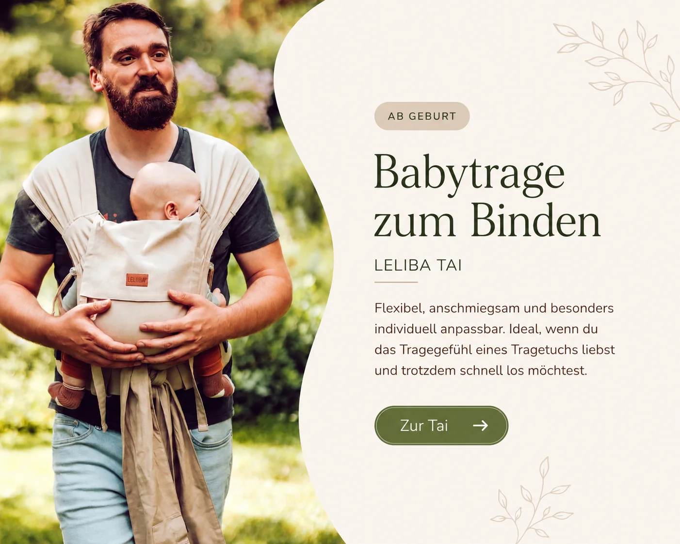 LELIBA Tai Babytrage zum Binden